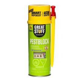 GREAT STUFF PESTBLOCK 99112843 Insulating Foam Sealant, Gray, 8 hr Functional Cure, 40 to 100 deg F, 12 oz