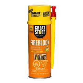 GREAT STUFF FIREBLOCK 99112820 Insulating Foam Sealant, Orange, 8 hr Functional Cure, 40 to 100 deg F, 12 oz