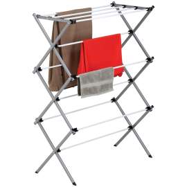 Honey-Can-Do DRY-01306 Collapsible Cloth Drying Rack, Steel, Silver, 15 in W, 42 in H, 30 in L