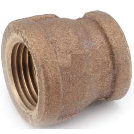 Anderson Metals 738119-1208 Reducing Pipe Coupling, 3/4 x 1/2 in, FIPT, Brass, 200 psi Pressure