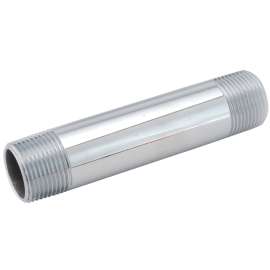Anderson Metals 38310-06 Pipe Nipple, 3/8 in, MPT, Brass, Chrome