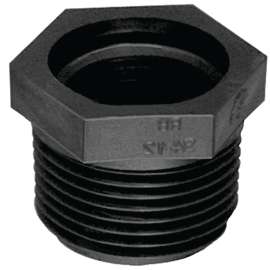 GREEN LEAF RB34-12P Reducing Pipe Bushing, 3/4 x 1/2 in, MPT x FPT, Black