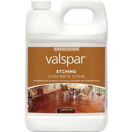 Valspar 82070 Series 024.0082073.007 Concrete Etching Stain, Marble, Cayenne Red, Liquid, 1 gal