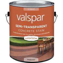Valspar 024.0082060.007 Semi-Transparent Concrete Stain, Gloss, Liquid, 1 gal