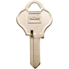 HY-KO 11010PA1 Key Blank, Brass, Nickel, For: Pado Cabinet, House Locks and Padlocks