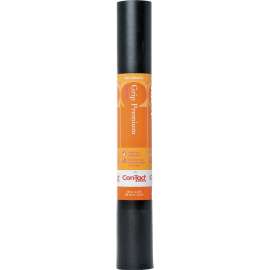 Con-Tact 04F-C6U51-06 Shelf and Drawer Liner, 4 ft L, 18 in W, Vinyl, Black