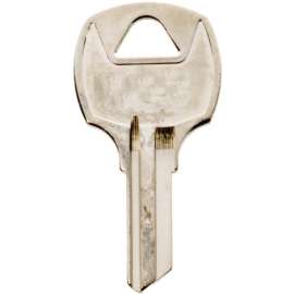 HY-KO 11010RO3 Key Blank, Brass, Nickel, For: National Cabinet Locks