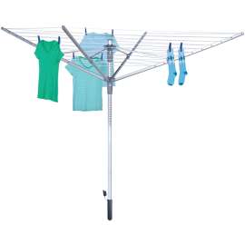 Honey-Can-Do DRY-04252 Umbrella Clothes Dryer, 78 in L, Aluminum, Silver