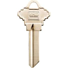 HY-KO 11010SC4 Key Blank, Brass, Nickel, For: Schlage Cabinet, House Locks and Padlocks
