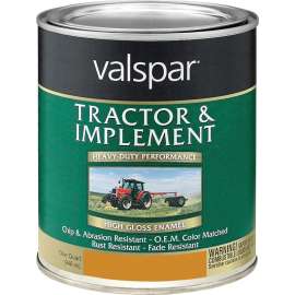 Valspar 018.4432-08.005 Tractor and Implement Enamel Paint, High-Gloss, New Caterpillar Yellow, 1 qt, Pint