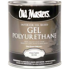 Old Masters 85104 Polyurethane, Satin, Liquid, Clear, 1 qt, Can