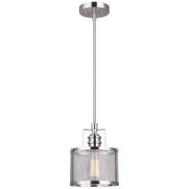 CANARM BECKETT Series IPL626A01BN Pendant Light, 120 V, 1-Lamp, Metal Fixture, Brushed Nickel Fixture