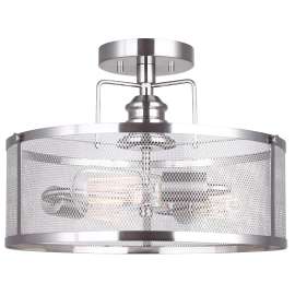 CANARM BECKETT Series ISF626A03BN Ceiling Fixture, 120 V, 3-Lamp, Brushed Nickel Fixture