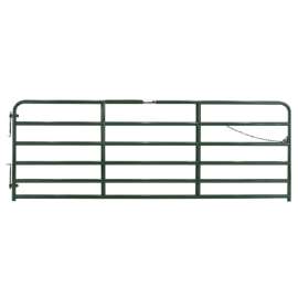 TARTER 2RG6 Bull Gate, 6 ft W Gate, 52 in H Gate, Steel Frame, Red