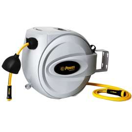 POWER JET BL-GW075 Retractable Power Hose Reel, 5/8 in Hose, 70 ft L Hose