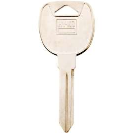 HY-KO 11010B91 Key Blank, Brass, Nickel, For Automobile, Many General Motors Vehicles