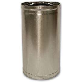 Comfort Flame 24-8DM Chimney Pipe, 12-3/8 in OD, 24 in L, Galvanized Steel