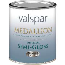 Valspar Medallion 24051QT Interior Paint, Semi-Gloss, Clear, 1 qt