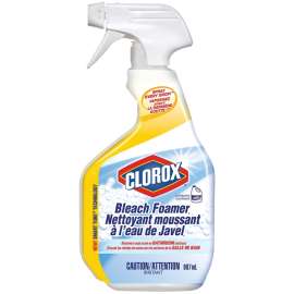 Clorox 01397FRM1 Disinfectant Bleach Foamer, 887 mL Bottle, Liquid, Bleach, Herbaceous, Marine, Pale Yellow