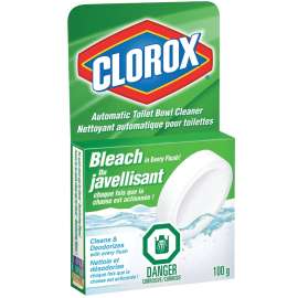 Clorox 1006 Toilet Bowl Cleaner, 100 g, Solid, Slight Chlorine, White