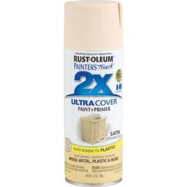 RUST-OLEUM PAINTER'S Touch 249065 Satin Spray Paint, Satin, Strawflower, 12 oz, Aerosol Can