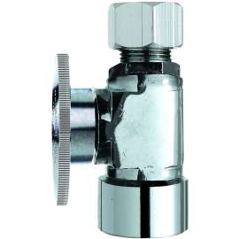 Plumb Pak PPC53-1PCLF Straight Stop Valve, 1/2 x 1/2 in Connection, FIP x OD, Quarter-Turn Actuator