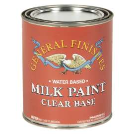 General Finishes QCS Milk Paint, Water, Flat, Clear, 1 qt, Can, 600 sq-ft/gal Coverage Area