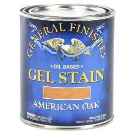 General Finishes OQ Stain, American Oak, Gel, Liquid, 1 qt, Can
