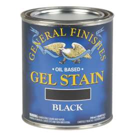 General Finishes BLQ Stain, Black, Gel, Liquid, 1 qt, Can