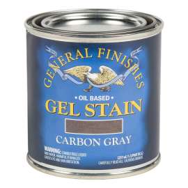 General Finishes CHP Stain, Carbon Gray, Gel, Liquid, 1/2 pt, Can