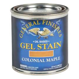 General Finishes CMH Stain, Colonial Maple, Gel, Liquid, 1/2 pt, Can