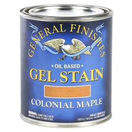 General Finishes CMQ Stain, Colonial Maple, Gel, Liquid, 1 qt, Can
