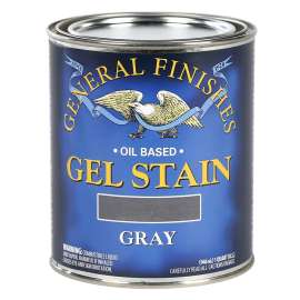 General Finishes GRQ Stain, Gray, Gel, Liquid, 1 qt, Can