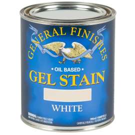 General Finishes WQA Stain, White, Gel, Liquid, 1 qt, Can