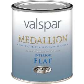 Valspar 14081QT Interior Paint, Flat, Pastel Base, 1 qt