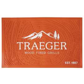 Traeger BAC636 Grill Mat, 29-1/2 in L, 47-1/2 in W, PVC, Orange/White