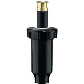 Orbit 54243 Spring Loaded Sprinkler with Brass Nozzle, 1/2 in Connection, 15 ft, Full-Circle, Brass