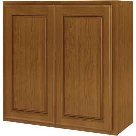 Sunco Randolph Series W2430RT-B-SC Kitchen Cabinet, 24 in OAW, 12 in OAD, 30 in OAH, Wood, Amber, 2-Shelf, 2-Door