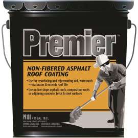 Henry PR100070 Roof Coating, Black, 18 L Pail, Liquid