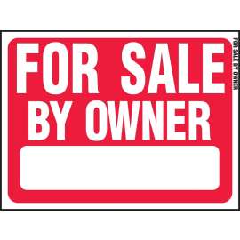 HY-KO RS-605 Real Estate Sign, For Sale By Owner, White Legend