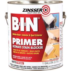 ZINSSER B-I-N 00901 Shellac-Base Primer, White, 1 gal