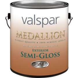 Valspar Medallion 4300 Series 4305C Latex Paint, Semi-Gloss, Clear, 1 gal