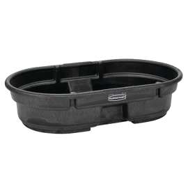 Rubbermaid FG424300BLA Stock Tank, 50 gal Capacity, Plastic, Black