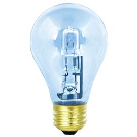 Feit Electric Q43A/CL/D/2 Halogen Bulb, 43 W, Medium E26 Lamp Base, A19 Lamp, Soft White Light, 565 Lumens