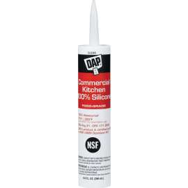 DAP 08658 Silicone Sealant, Clear, -75 to 350 deg F, 9.8 oz Cartridge
