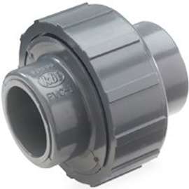 NDS U-0500-S Pipe Union, 1/2 in Slip Joint, 3 in L, Gray