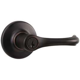 Kwikset 405DNL-11P Entry Lever Lockset, Metal, Venetian Bronze