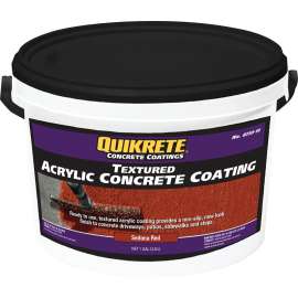 Quikrete 8730-16 Concrete Coating, Textured, Sedona Red, 1 gal Bottle