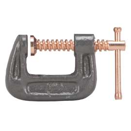 Vulcan JL27360 C-Clamp, 1 in Max Opening Size, 0.6 in D Throat, Steel Body, Gray Body