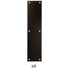 National Hardware N270-502 Push Plate, Aluminum, Oil-Rubbed Bronze, 15 in L, 3-1/2 in W